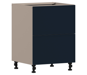 Регина РСЯ-60 Шкаф-стол с ящиками Песочный/МДФ Квадро Синий