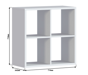 Стеллаж Кито СБ-3241 Белый с дверцами