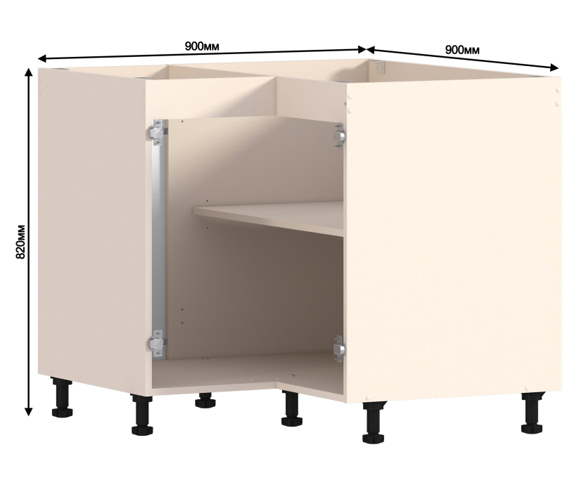 , Регина РСУР/1-90 Шкаф-Стол угл равнст Песочный