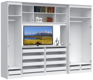 Амалия Комплект (шкафы,комоды,секция)