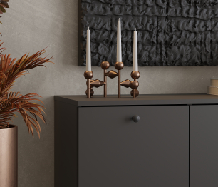 Комод Тренд СБ-3447 2 ящика, 1 дверь Диамант серый