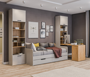 Милан Детская комплект со столом и кроватью 900