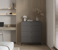 Комоды, Комод Тренд СБ-3444 4 ящика Диамант серый