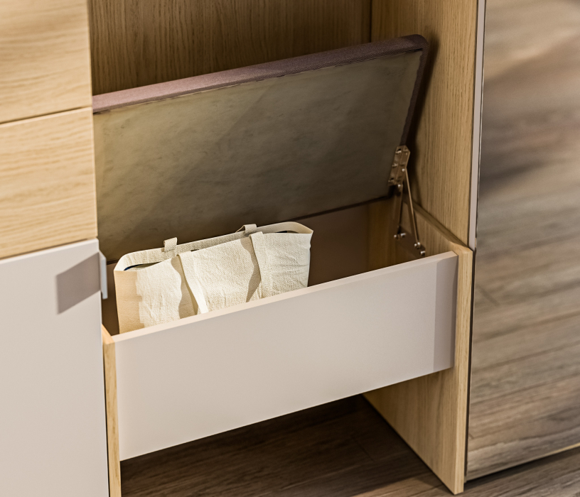 Афина Дуб Винченца,Кашемир серый, Афина комплект для прихожей Дуб Винченца/Кашемир серый