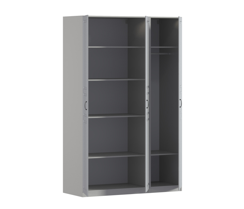 Для одежды, Шкаф трехдверный Макс 1500 мм, вариант №3 (ЛДСП/МДФ)