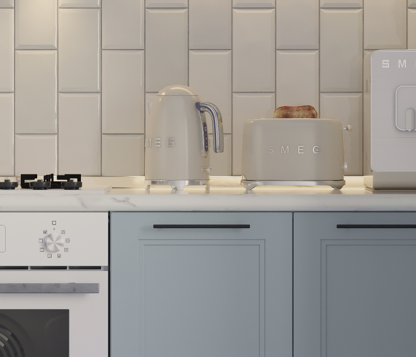 Кухонные гарнитуры, Кухонный гарнитур Регина Белый/МДФ Modern Серый 2,6 м