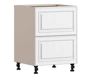 Регина РСЯТ-60 Шкаф-Стол с ящиками Песочный/МДФ Классика белый