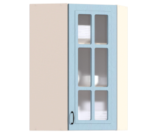 Регина шкаф навесной угловой со стеклом 1 дв 59х93 см