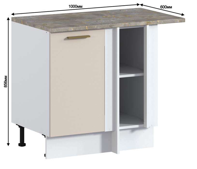 Соренто, Соренто стол угловой 1 дв 100х86 см