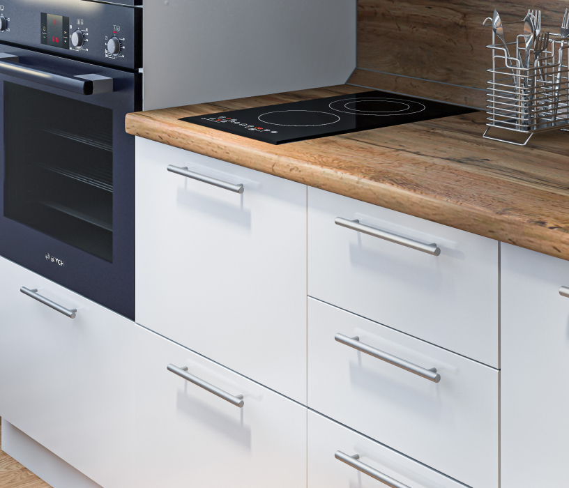 Кухонные гарнитуры, Кухонный гарнитур Регина Белый/Анна МДФ Белый глянец 3 м