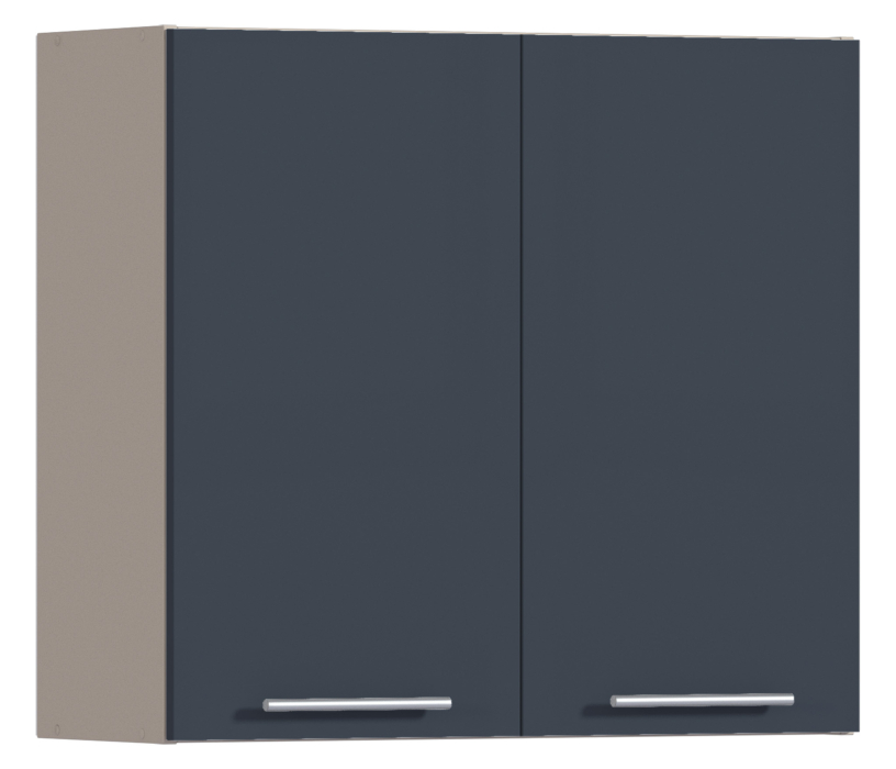 Эстель, Регина РП-80 Полка с двумя витринами Песочный/МДФ Графит глянец