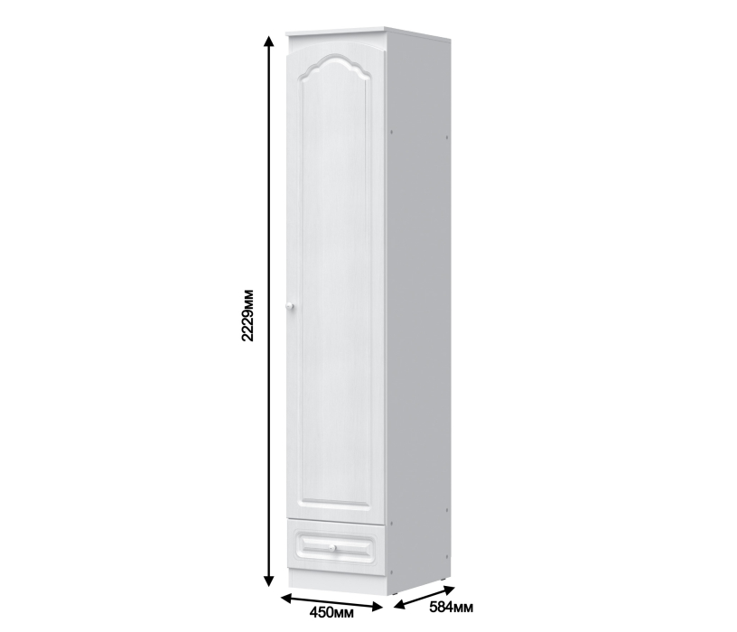 В спальню, Шкаф 1- но дверный Правый Амалия СБ-986