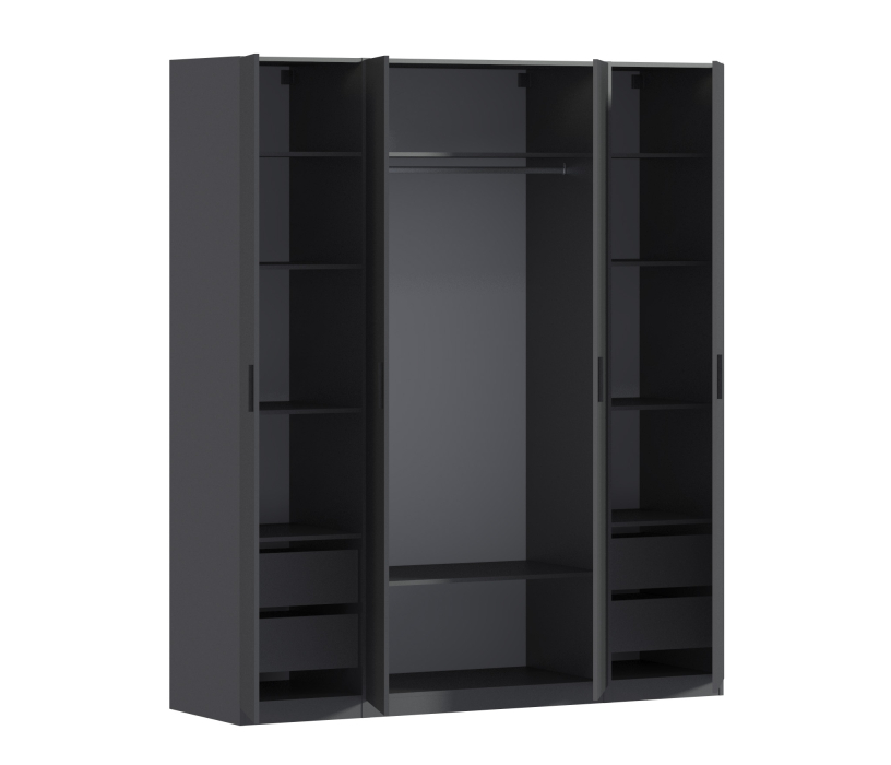 Для одежды, Шкаф четырехдверный Макс 2000 мм, вариант №2 (ЛДСП)