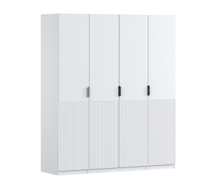 Шкаф четырехдверный Макс 2000 мм, вариант №1 (ЛДСП/МДФ)