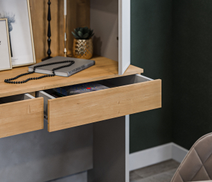 Стол с надстройкой Милан СБ-3267 Серый,Дуб Гамильтон/МДФ Светло серый