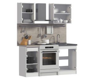 Кухня Деми Белый / Дуб Сонома 1 м