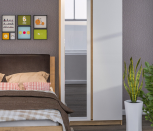 Веста набор для спальни (кровать 1400, шкаф 2х дв., тумба)