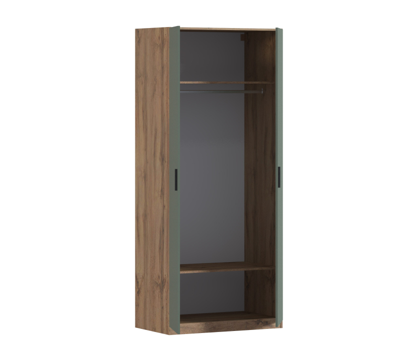 В спальню, Шкаф двухдверный Макс 1000 мм, вариант №1 (ЛДСП, корпус дуб вотан)