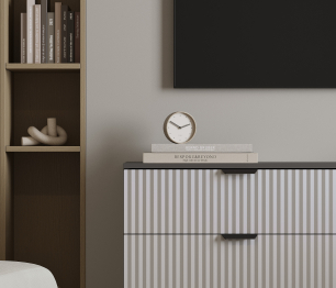 Комод Тренд СБ-3442 6 ящиков Диамант серый/МДФ Джаз серый