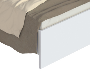 Спальня Кито (кровать+шкаф+тумба+стол) Белый