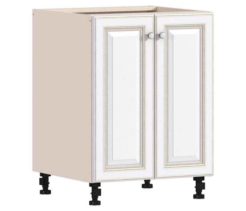 , Регина РС-60 Шкаф-стол с двумя фасадами Песочный//Белое золото