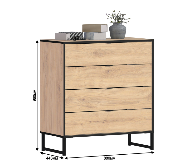 Домашние кабинеты, Лофт кабинет (стол+комод+шкаф) Дуб Минерва