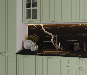 Кухонный гарнитур Регина Песочный/Шервуд 3,8 м