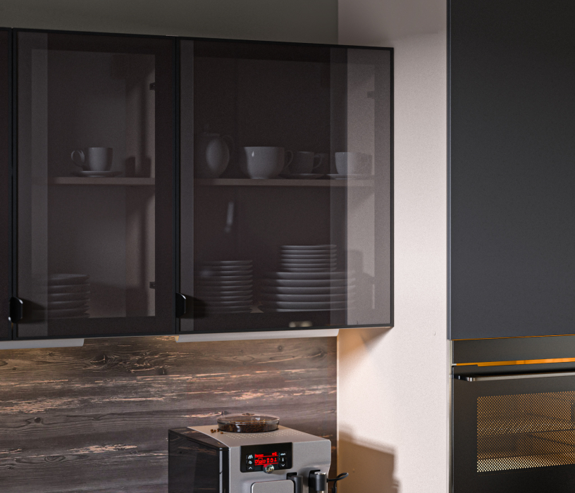 Кухонные гарнитуры, Кухня Регина песочный/Белла Дуб Винценца, черная сосна 4,2м