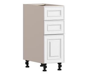 Регина РСЯ-30 Шкаф-Стол с ящиками Песочный/МДФ Классика белый