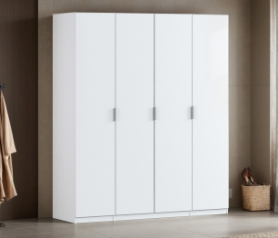 Шкаф четырехдверный Макс 2000 мм, вариант №2 (ЛДСП/МДФ)