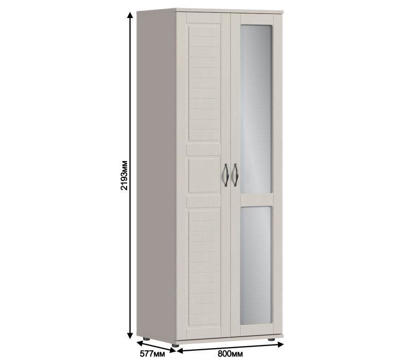 Для одежды, Сити СБ-2926 Шкаф, с зеркалом