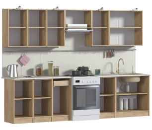 Кухня Ангелина Классик Дуб Сонома 3 м