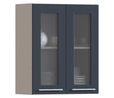 Эстель, Эстель шкаф навесной со стеклом 2 дв 60х72 см