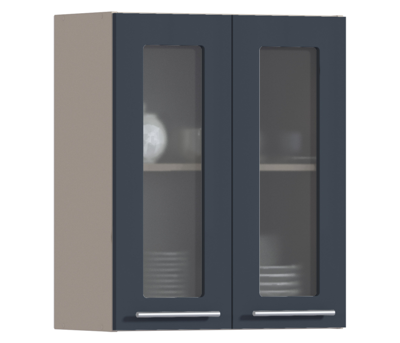 Эстель, Эстель шкаф навесной со стеклом 2 дв 60х72 см