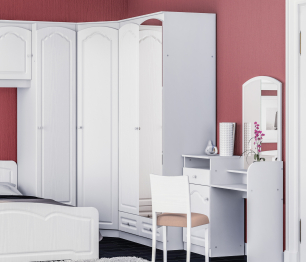 Шкаф 2-х дверный с зеркалом Правый Амалия СБ-990