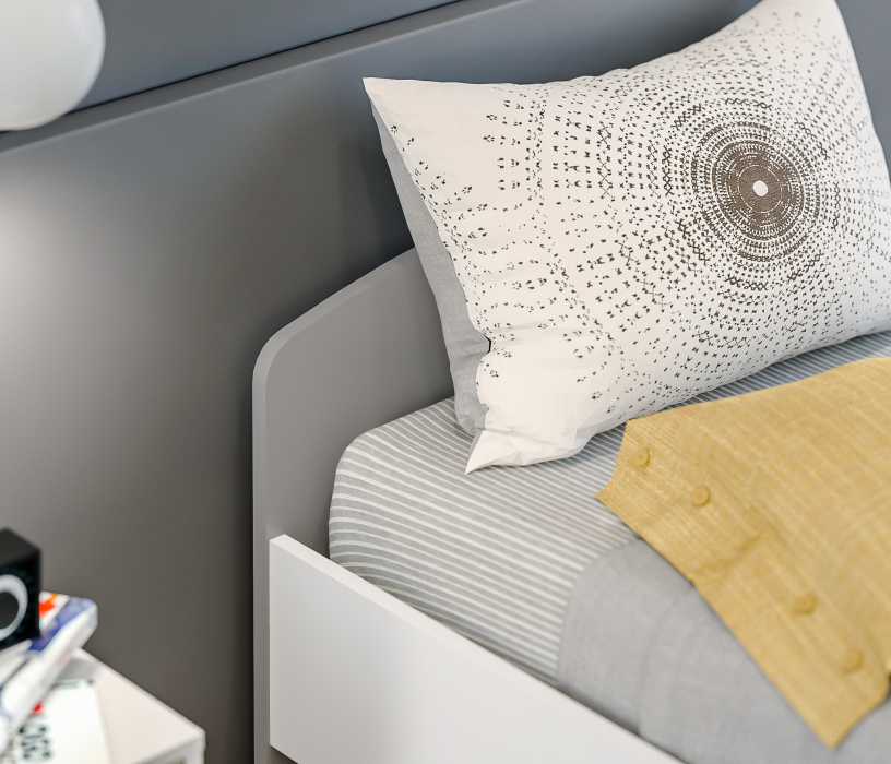 Mika / Мика, Кровать Mika / Мика СБ-3286 Белый,Серый