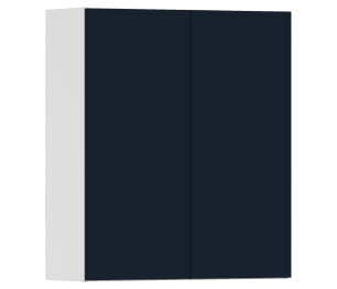 Регина РП-180 Полка с двумя фасадами Белый/МДФ Квадро Синий