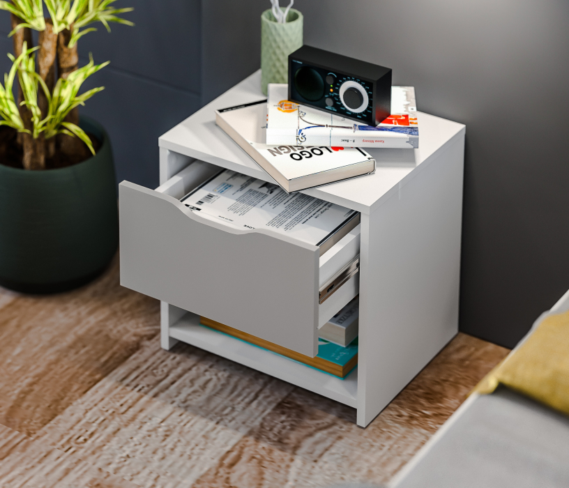 Детские тумбы, Тумба прикроватная Mika / Мика СБ-3284 Белый/Серый