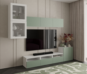 Гостиная Тренд Белый/Камыш