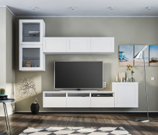 Стенки для гостиной, Гостиная (стенка) Тренд Белый/МДФ Modern Белый