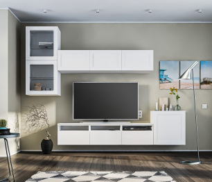 Гостиная (стенка) Тренд Белый/МДФ Modern Белый