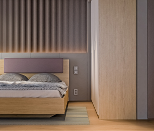 Афина Спальня 1 Дуб Винченца/Кашемир серый