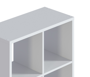 Стеллаж Кито СБ-3241 Белый с дверцами