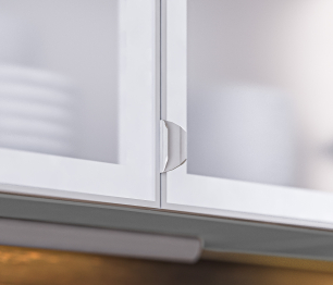 Кухня Регина Белый/МДФ Эстель Графит глянец, белый глянец 3 м