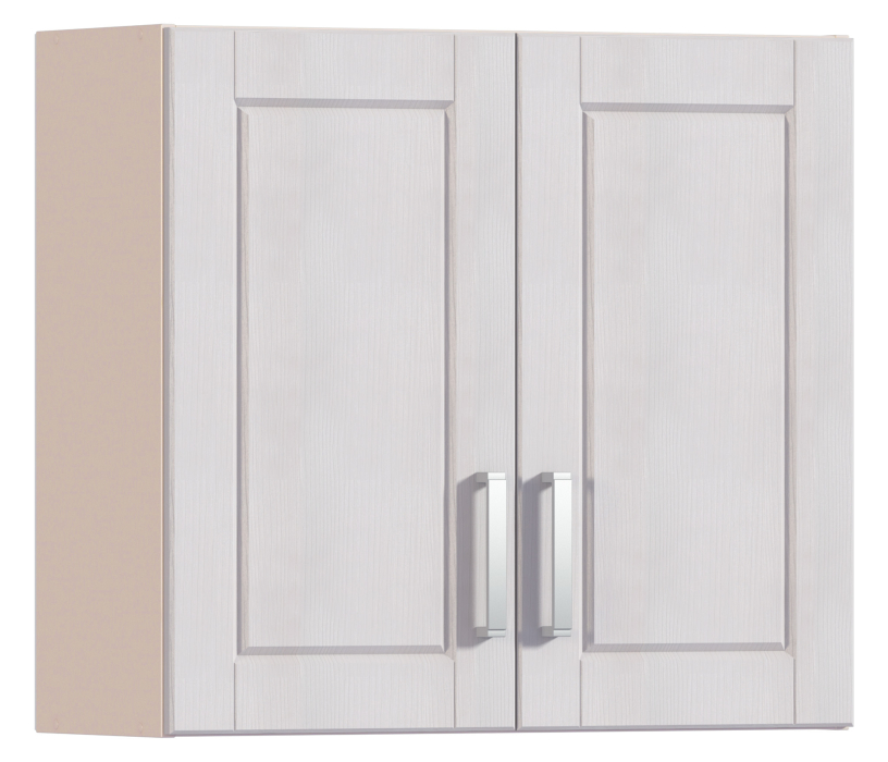 Навесные, Регина РП-80 Полка с двумя фасадами Песочный/Риф белоснежный