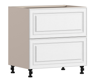 Регина РСЯ-80 Шкаф-Стол с ящиками Песочный/МДФ Классика белый
