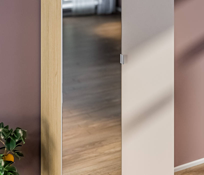 Для одежды, Шкаф 2 дверный Афина СБ-3313 Дуб Винченца/Кашемир серый