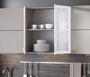 Кухня Регина песочный/Белла Дуб Винценца, Кашемир серый, черная сосна 4,2м