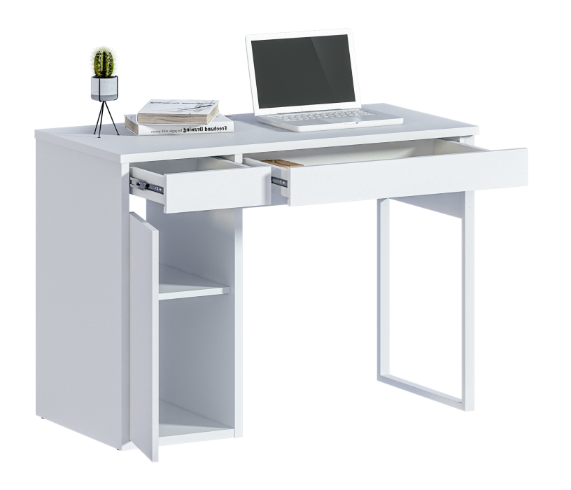 Прямые компьютерные столы, Стол Мика СБ-3309 Белый