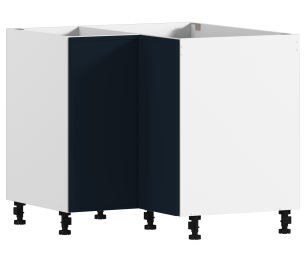 Регина РСУР/1-90 Шкаф-стол угловой равнст Белый/МДФ Квадро Синий